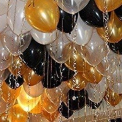 gold black and white balloons 50pcs for birthday parties ofa004080748n