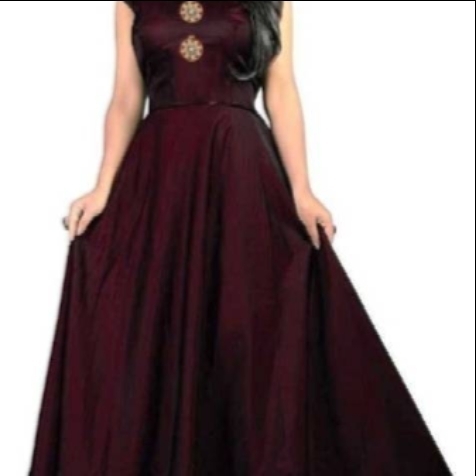 taffeta silk designer solid gown WDR008716217N