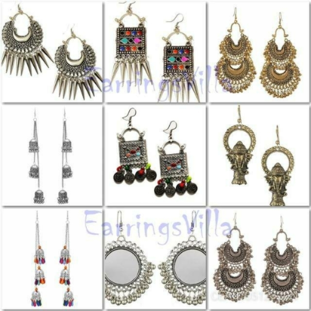 Earrings For Women - Combo of 9 Jhumki Chandbali Earrings For Women.CEA010512320N 