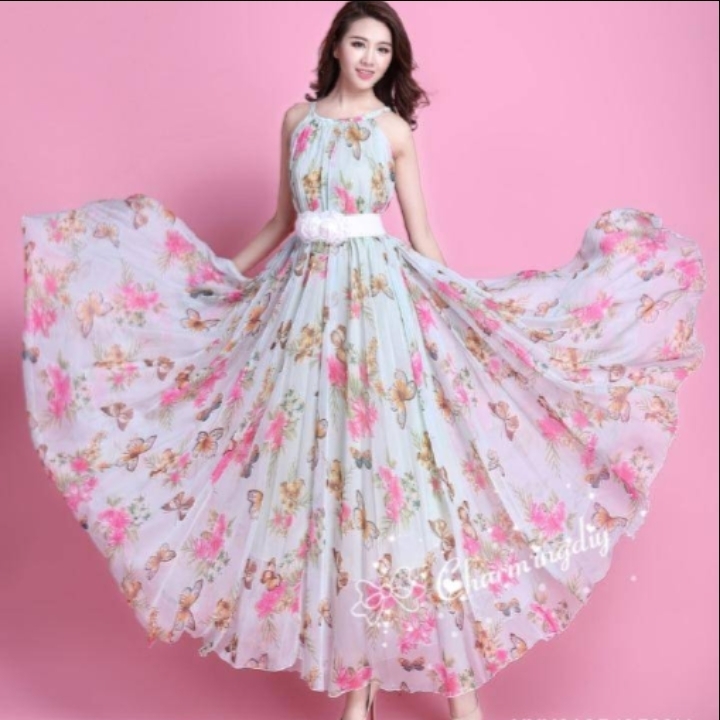 Lifestyles fashion women's Georgette digital printed gowns XXX012548528N