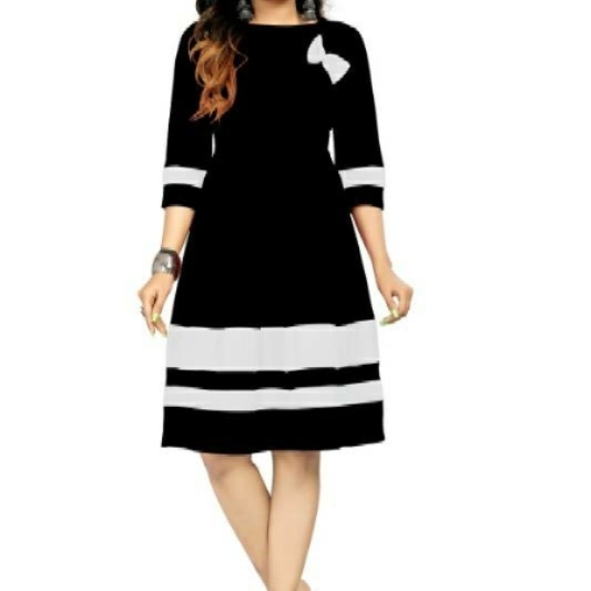 Stripes Slim Fit Casual Short Dress.  WDR010476559N