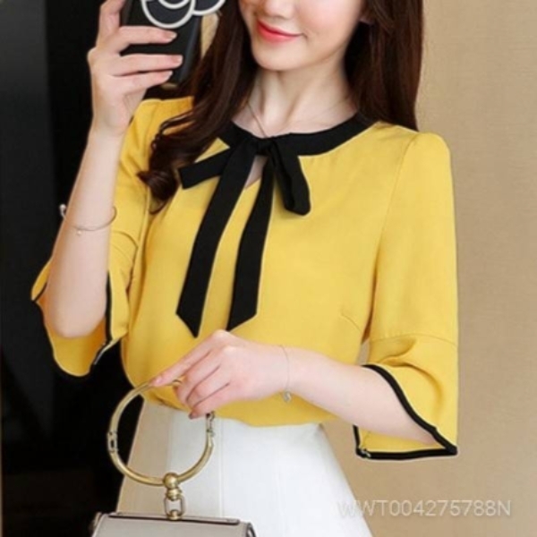 Raabta Mustard With Black Tai TopWWT004275788N