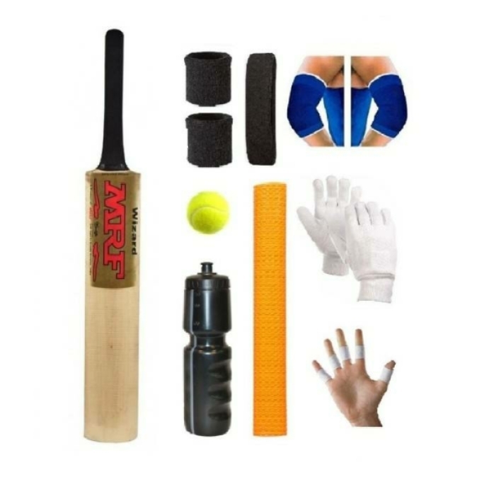 MRF Gold St Cricket Bat Full Size Combo (Kit of 9 Items) 

