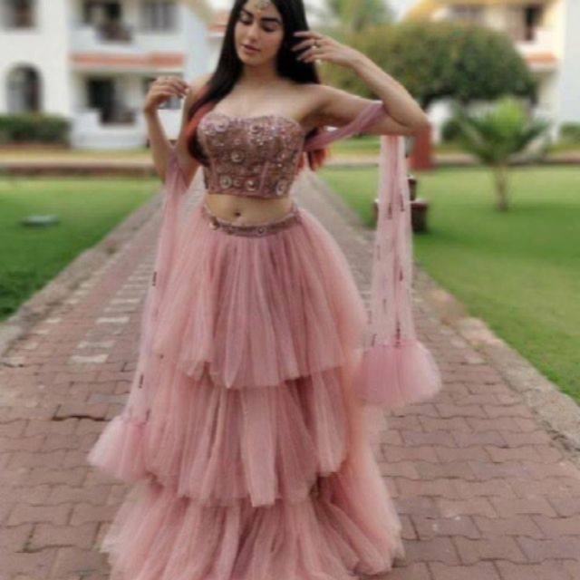 MR creation net lehenga with embroidery blouse piece xxx009626586n