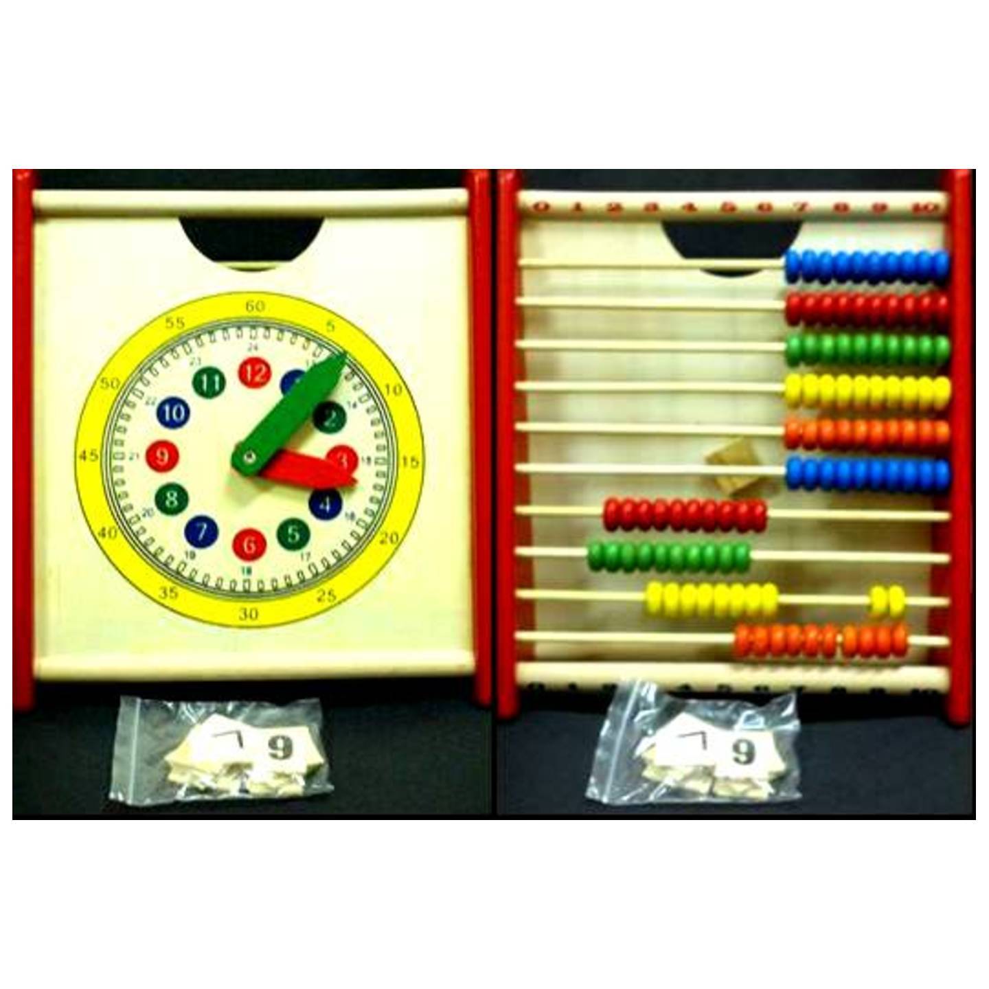 Clock N Counting Beads Puzzle
