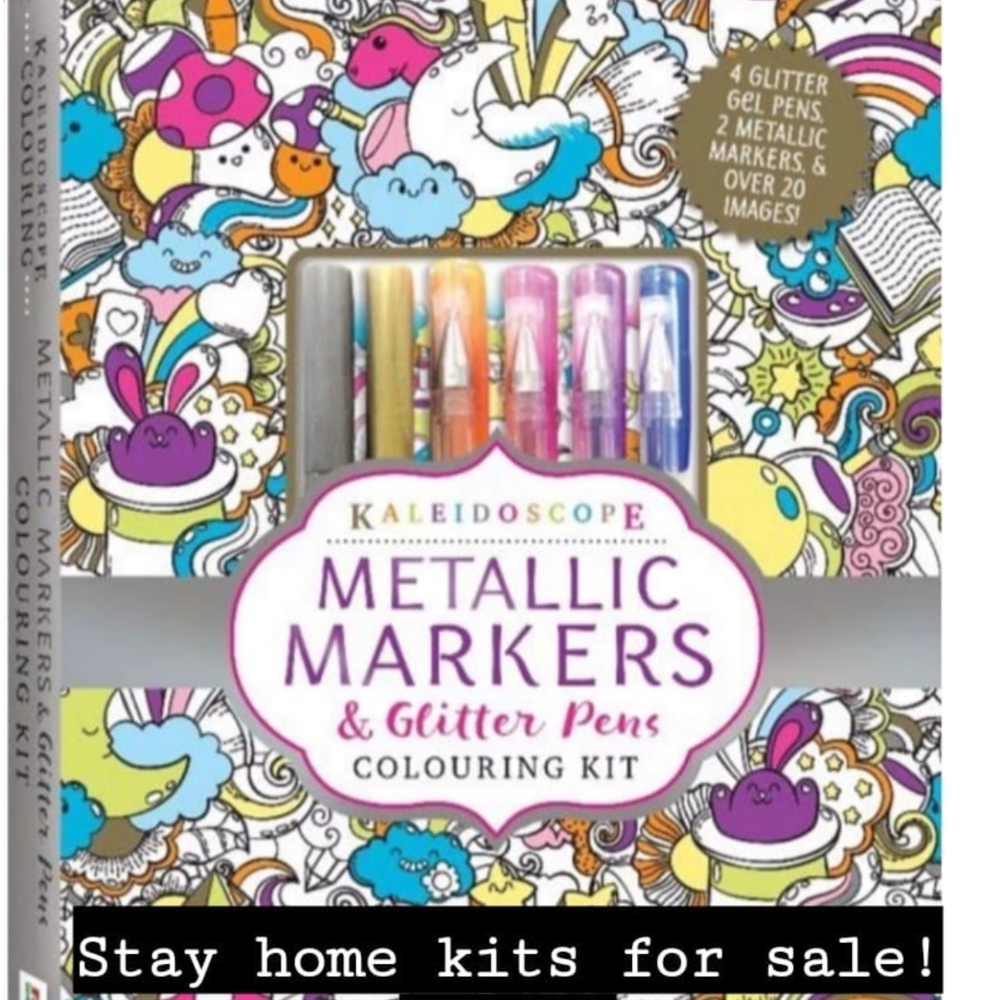 Kaleidoscope Metallic & Glitter Pens Colouring Kit