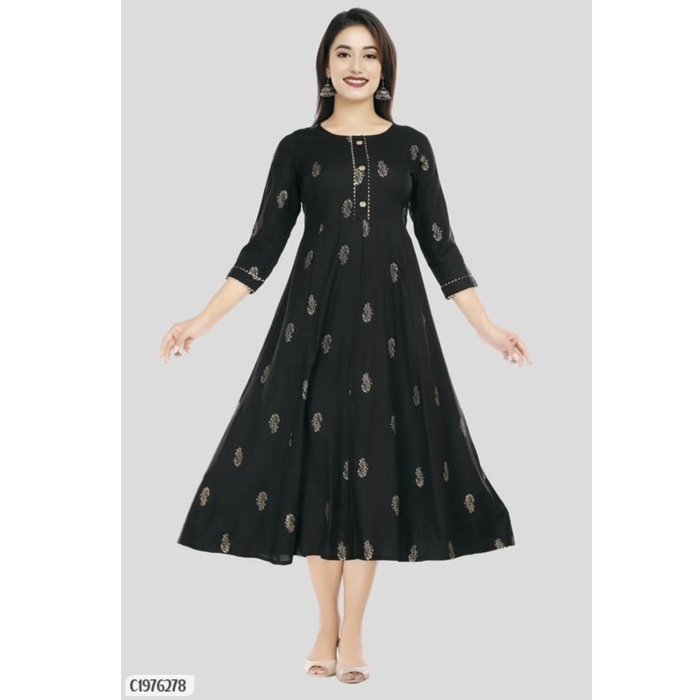 Premium Printed Rayon Festive Kurti