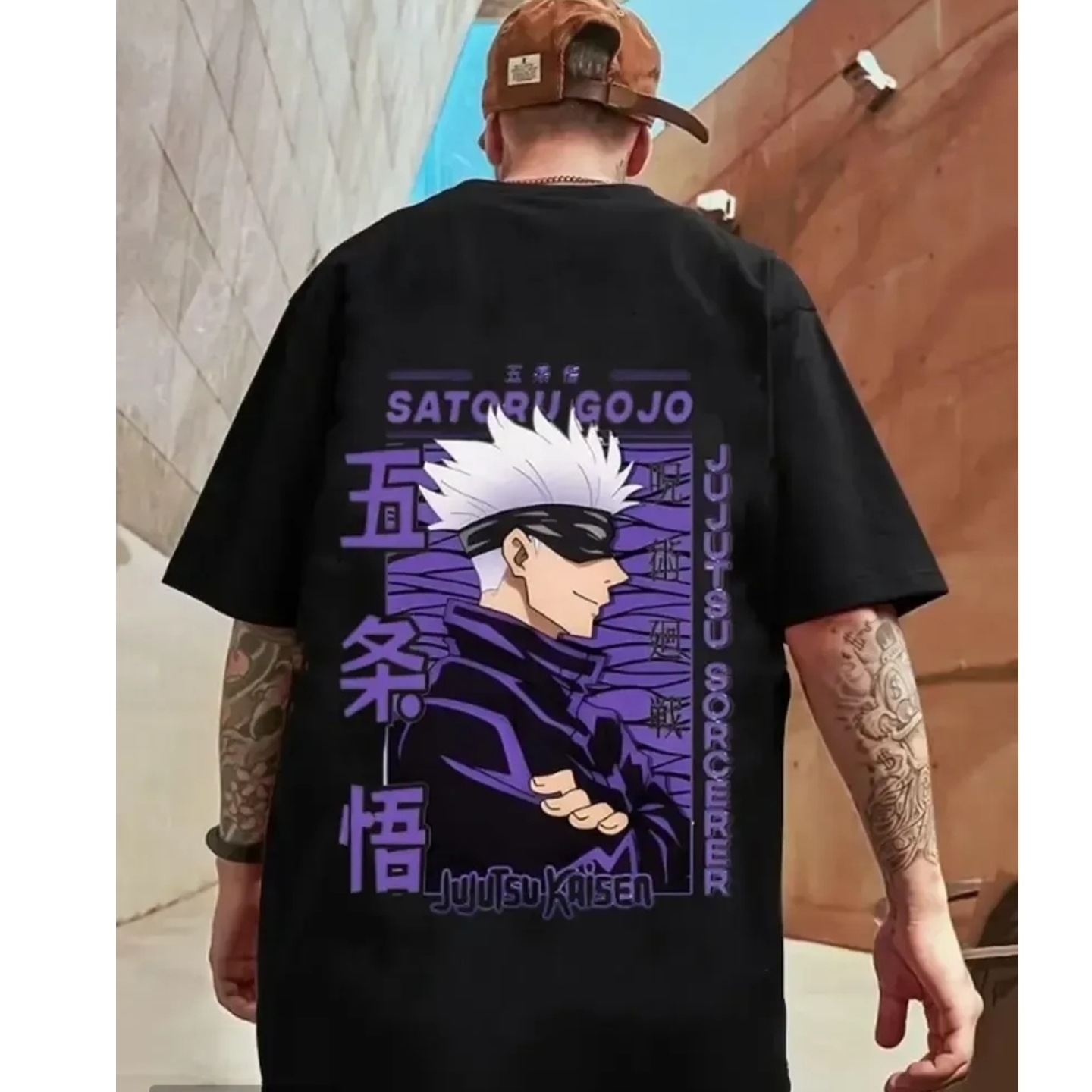 Over Size Front Back Printed Casual Men Tshirt P-17176500