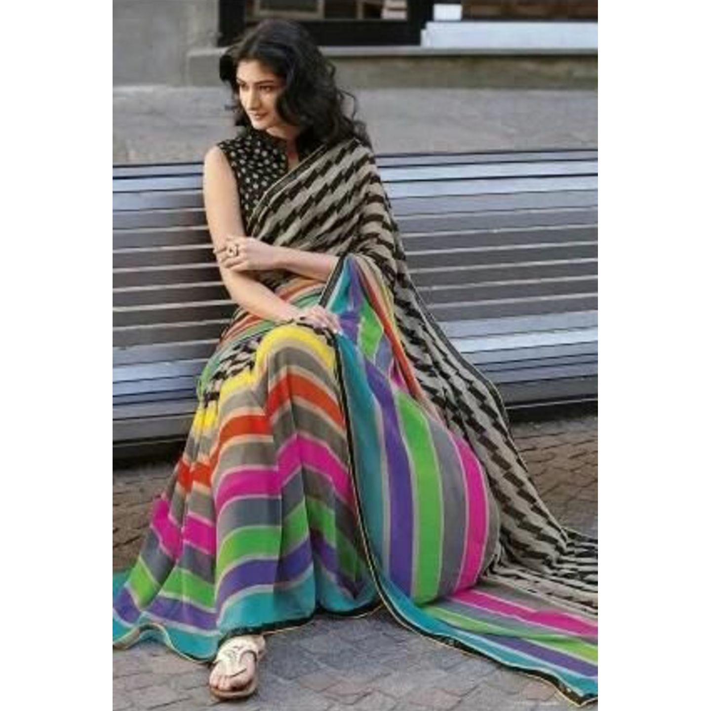 Unique Mysore Silk Saree With Printed Work (Code: C1238727)