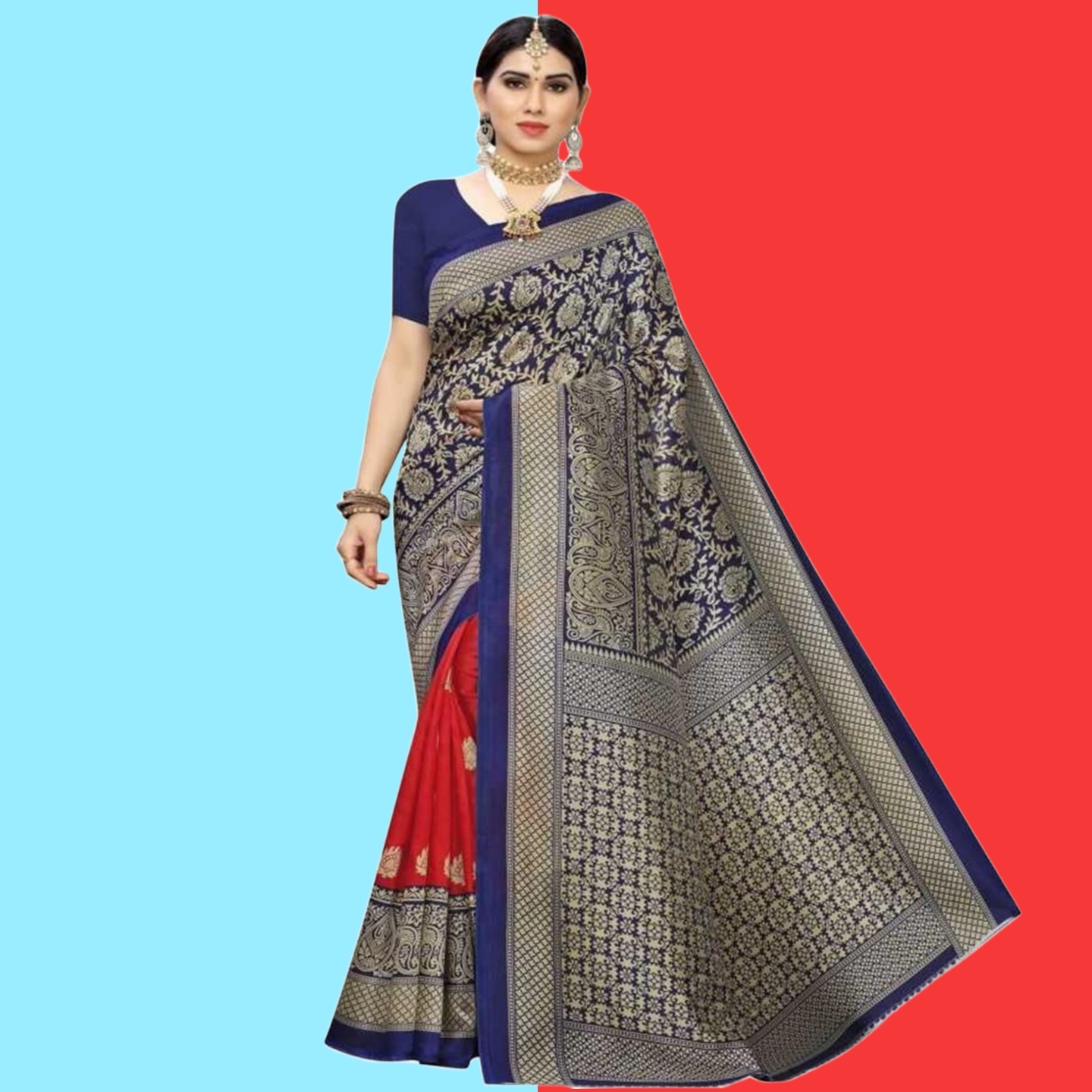 Stunning Printed Art Silk Sarees (Code: C1690428)