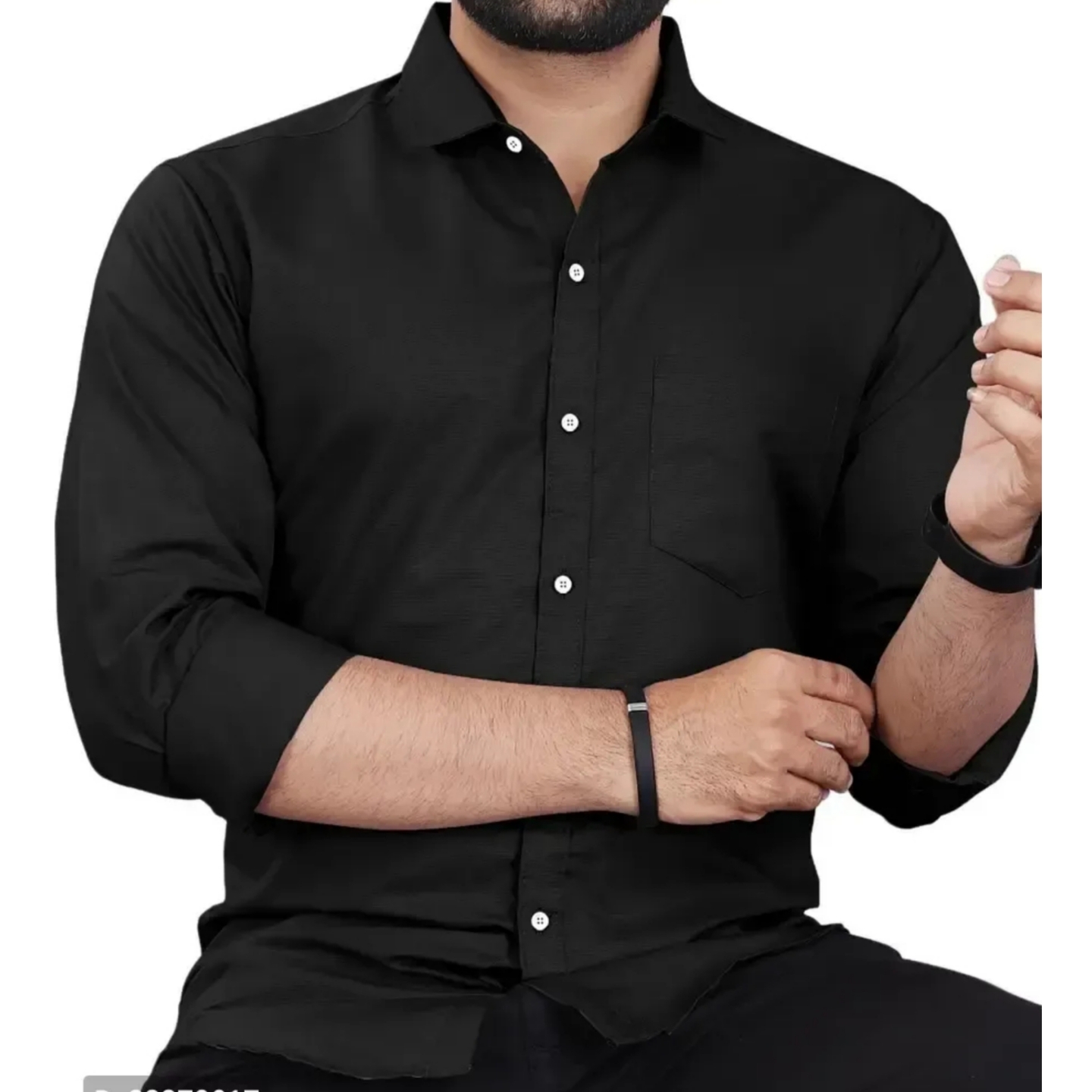 Classic Cotton Blend Solid Casual Shirt for Men6