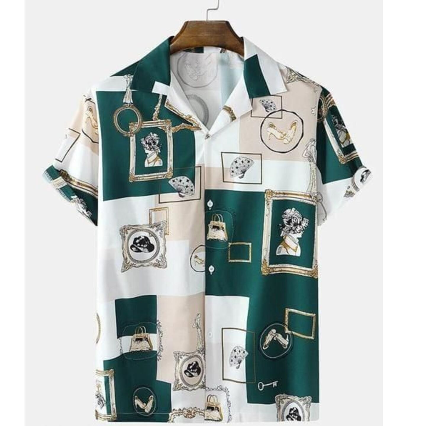 Rayon Printed Half Sleeves Regular Fit Mens Casual Shirt Code C2396663