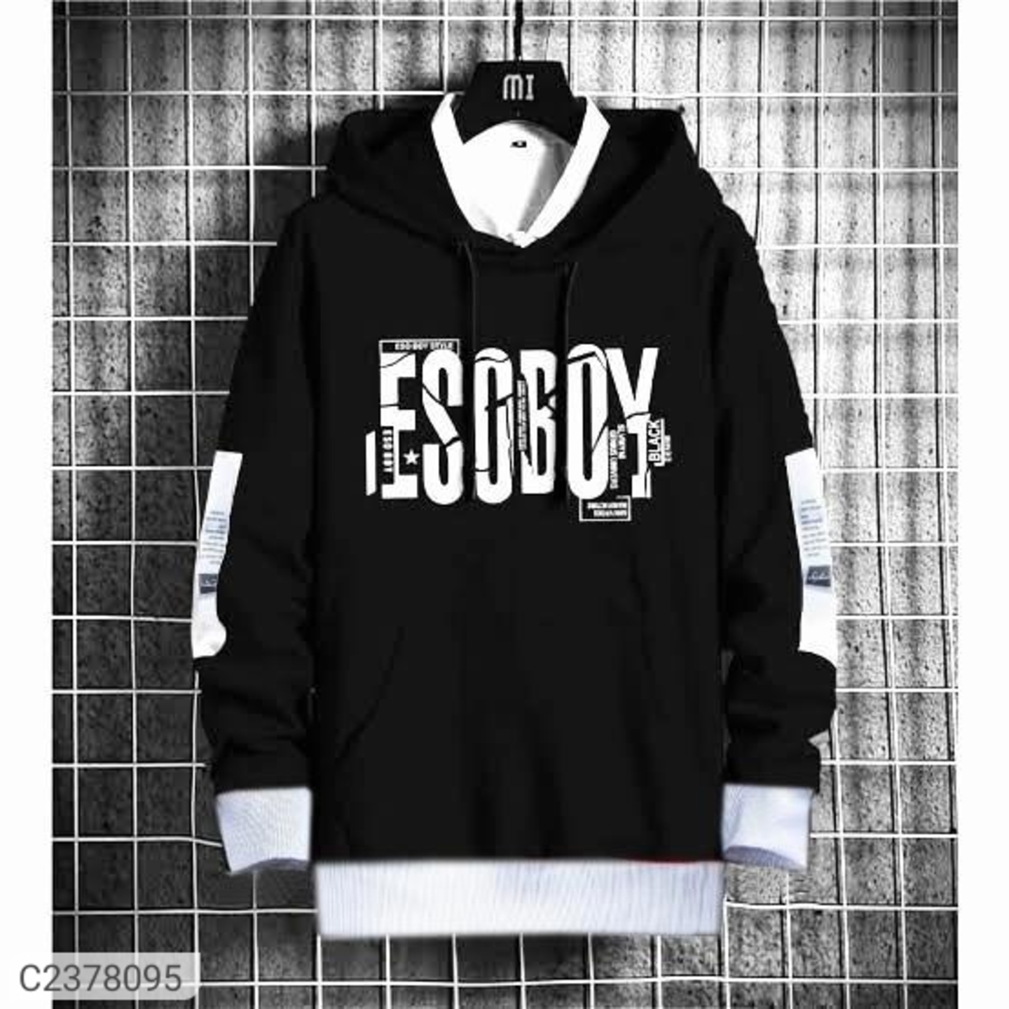 Fleece Printed Full Sleeves Mens Hoodie 2378095