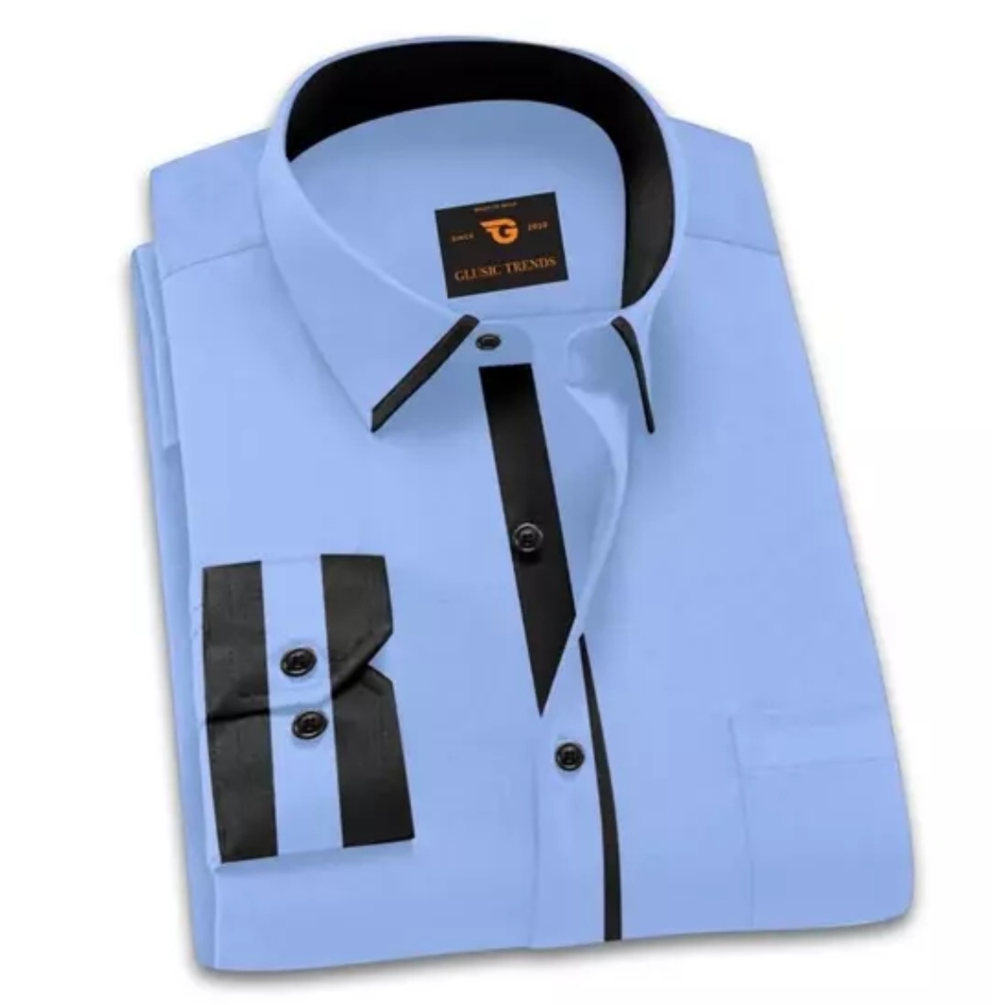 Glusic Trends Sensational Mens Stylish Cotton Self Designer Full Sleeve Casual ShirtS-82090720