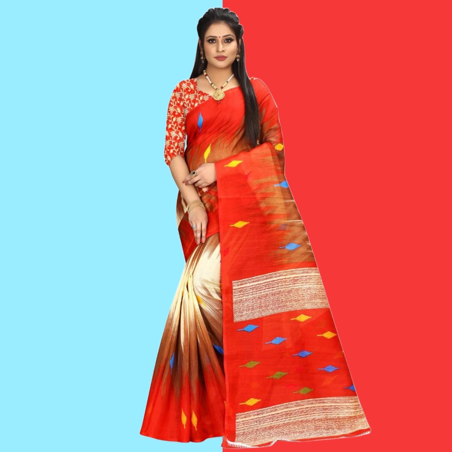 Delicate Mysore Silk Saree With Printed Work (Code: C1238336)