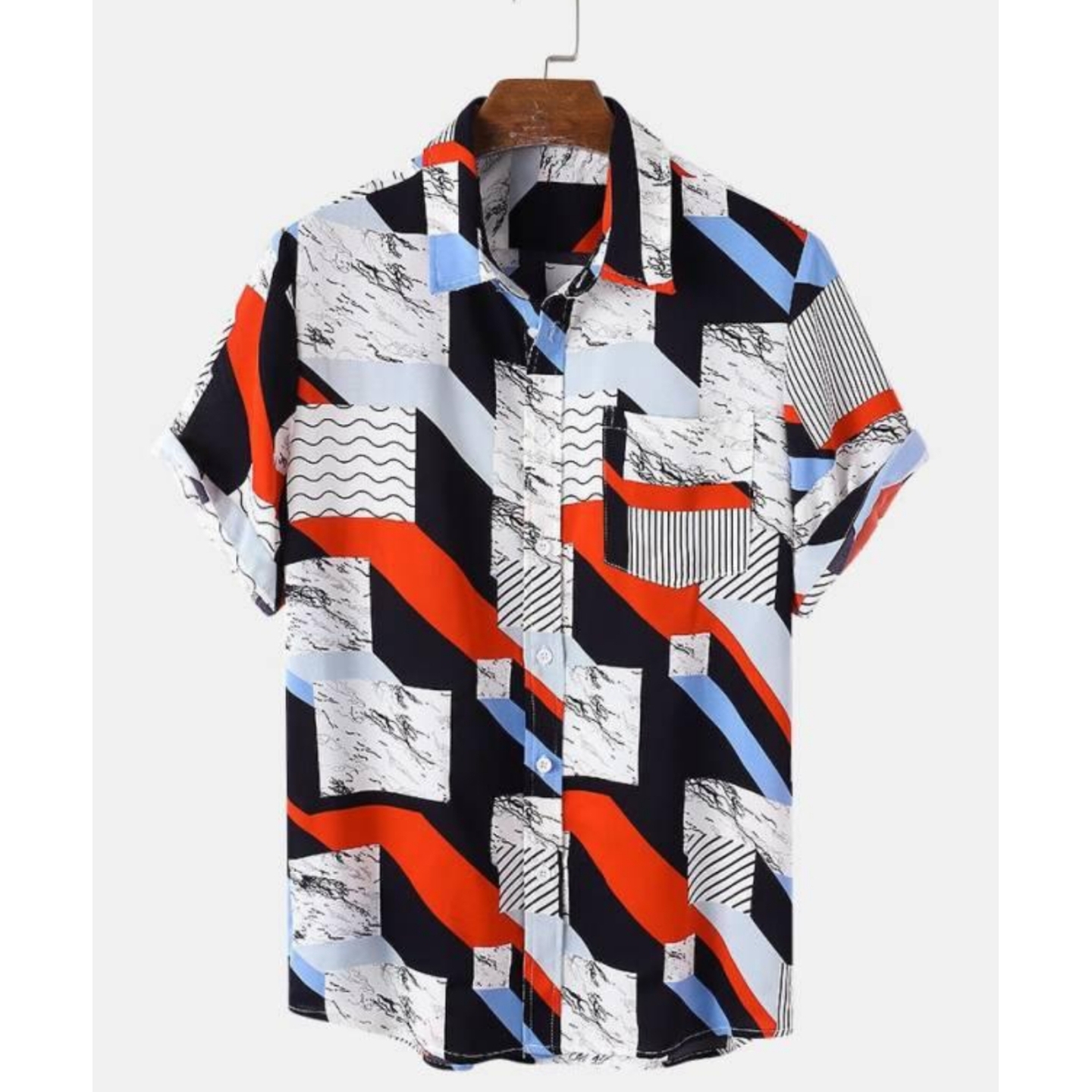 B.Bold Rayon Printed Half Sleeves Regular Fit Mens Casual Shirt 2397719