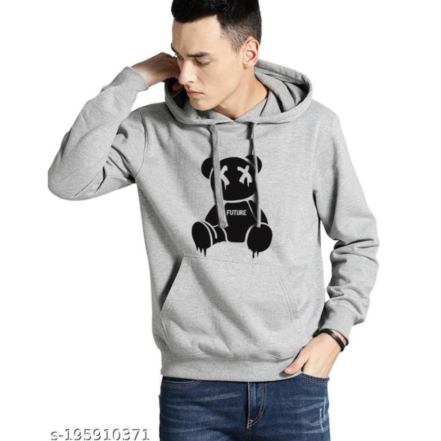 KEESOR Men SweatshirtMen JacketMen Cotton Hooded Neck Sweatshirt 195910371