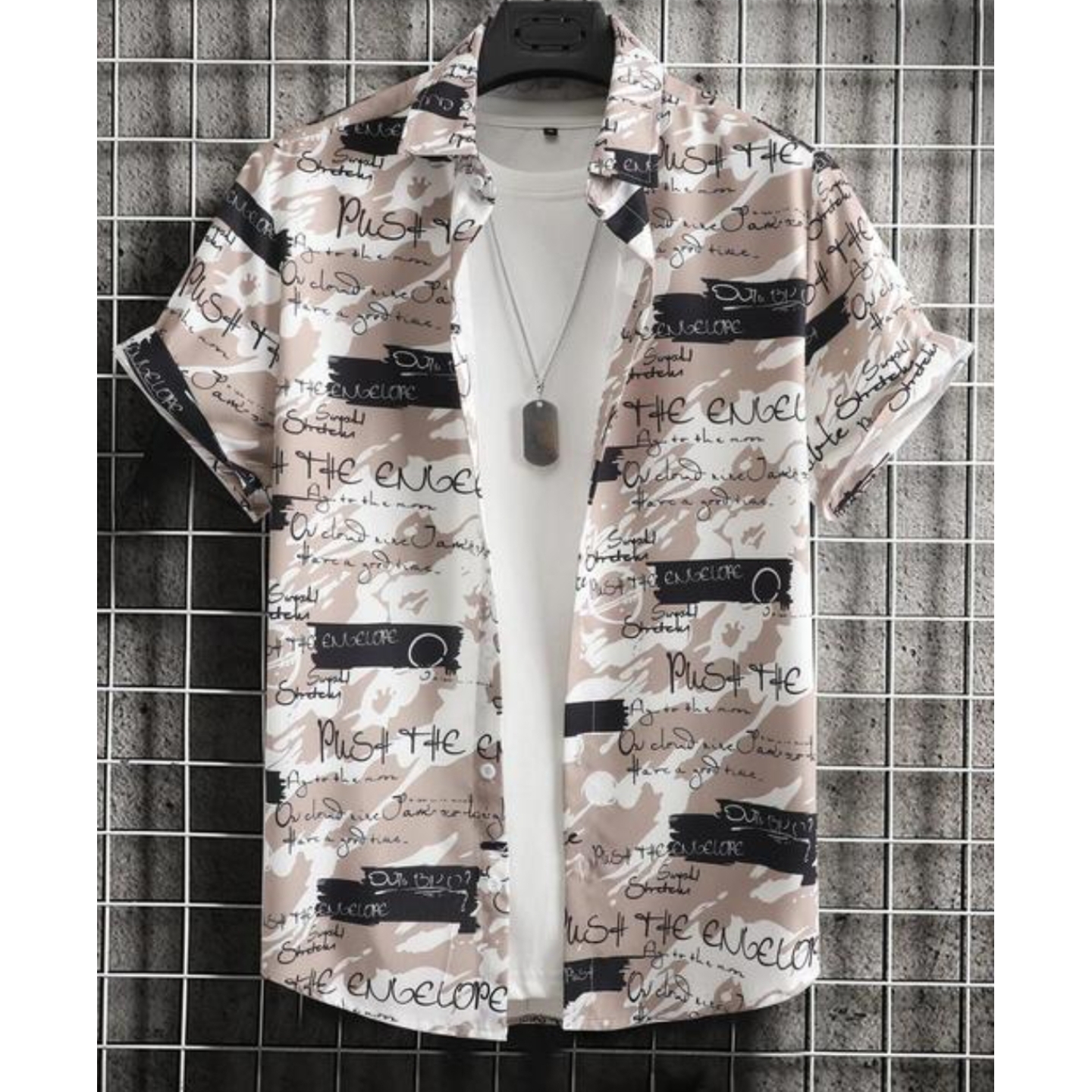 Mens Fancy Cotton Lycra Blend Fabric Shirt With Fancy Print