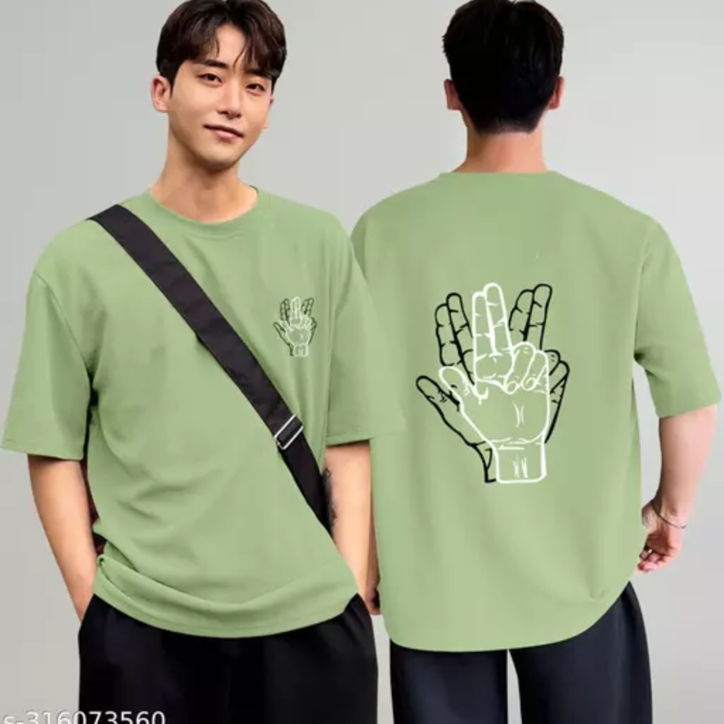 KAJARU PRINTED MEN OVER SIZE T SHIRT Back Print Anime 5-316073560