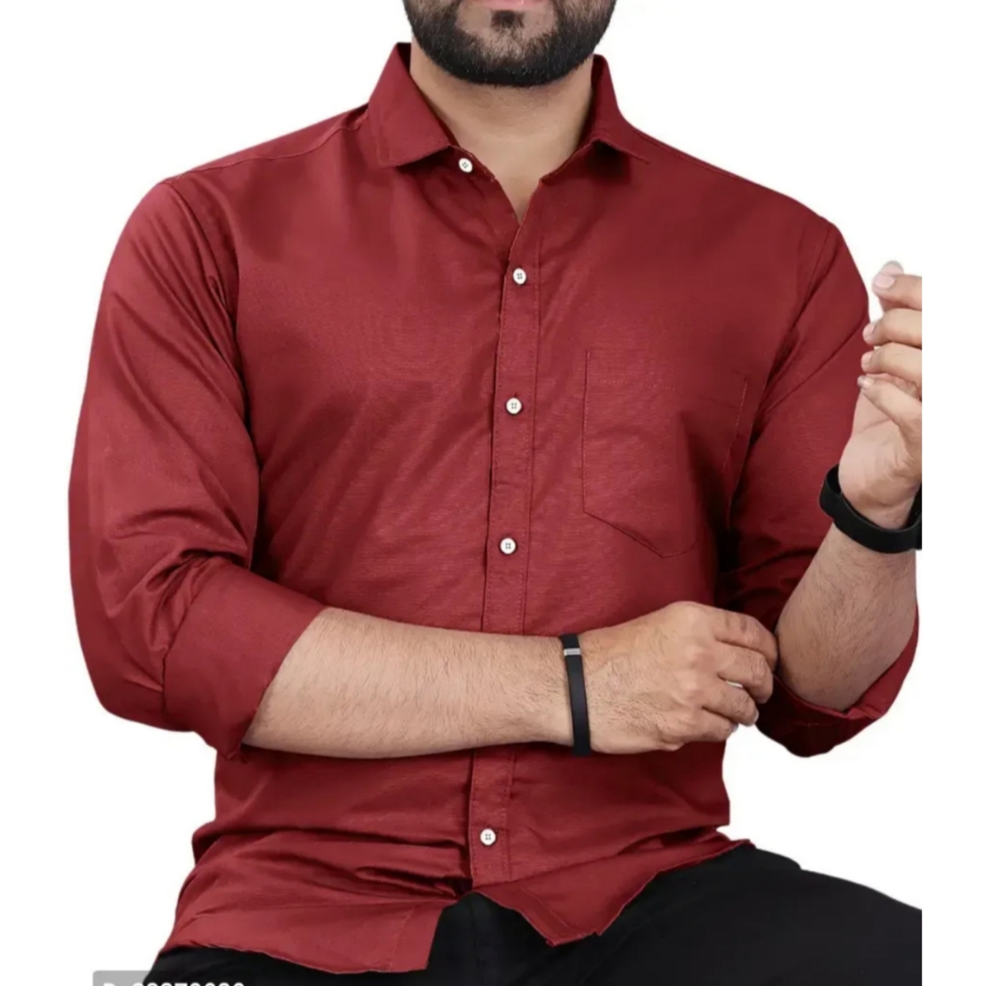 Classic Cotton Blend Solid Casual Shirt for Men