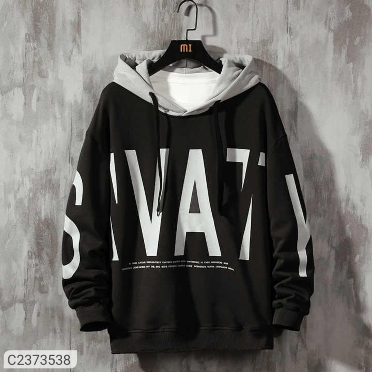 Fleece Full Sleeves Printed Mens Hoodie 2373538