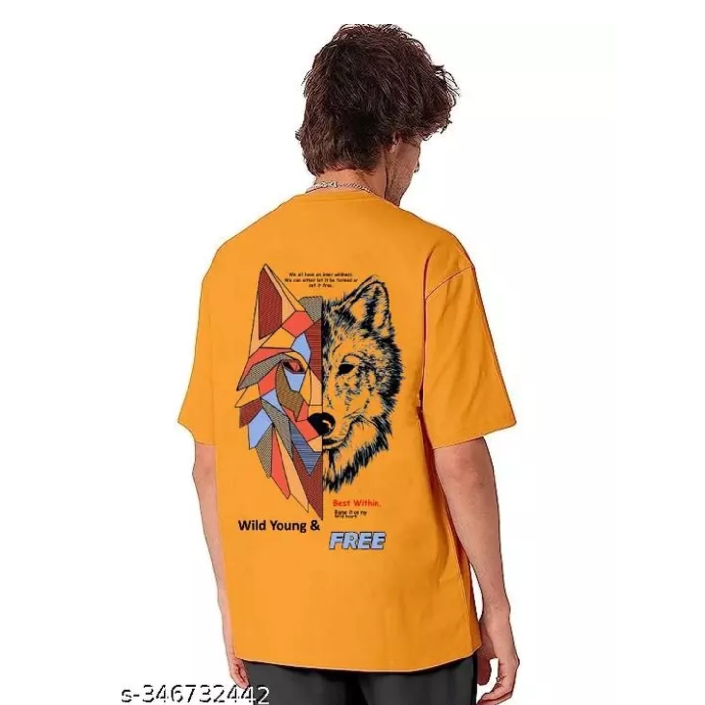 Front Back Printed Round neck Casual Men Tshirt s-346732442