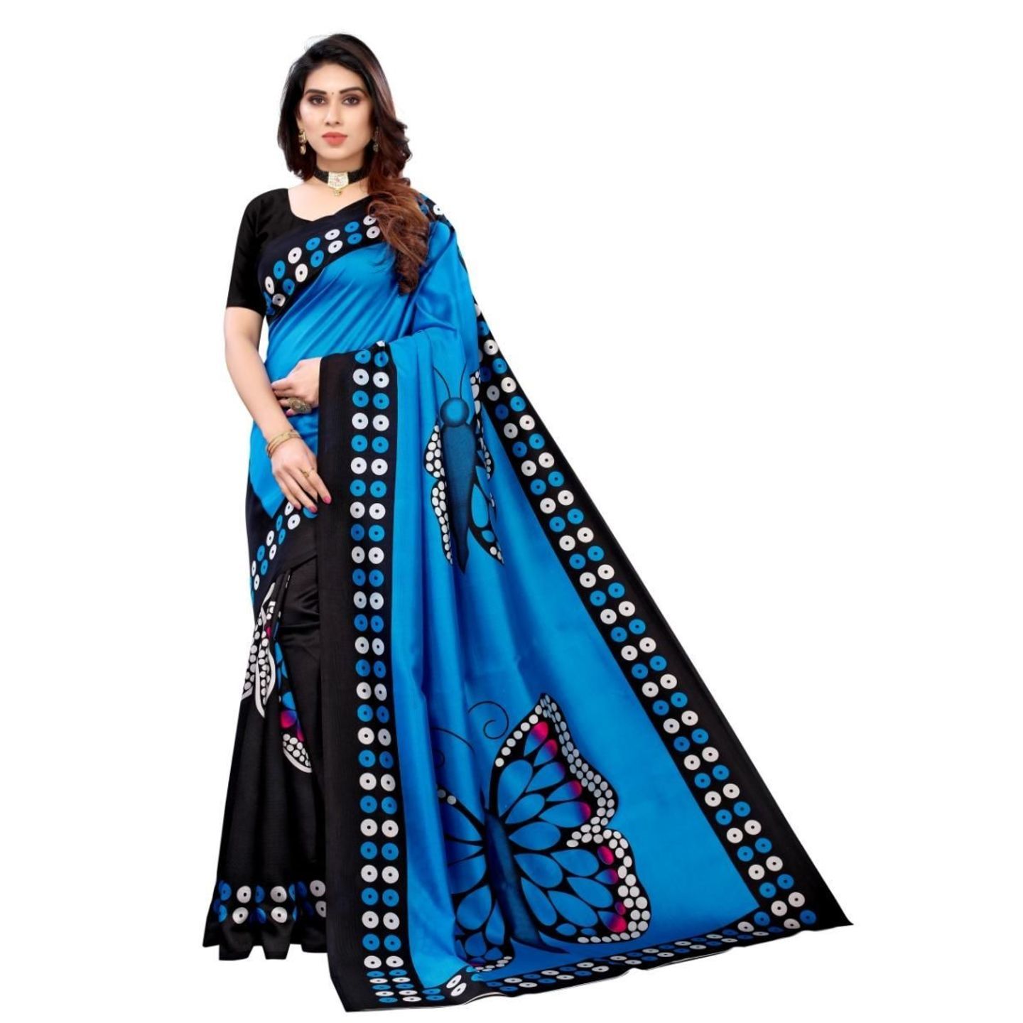 Trendy Printed Art Silk Sarees (Code: C2325091)