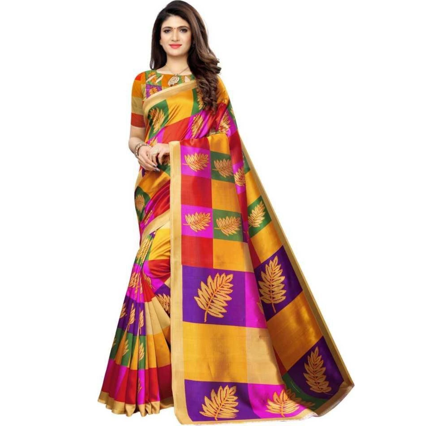 Unique Mysore Silk Printed Saree (Code: C1133532)