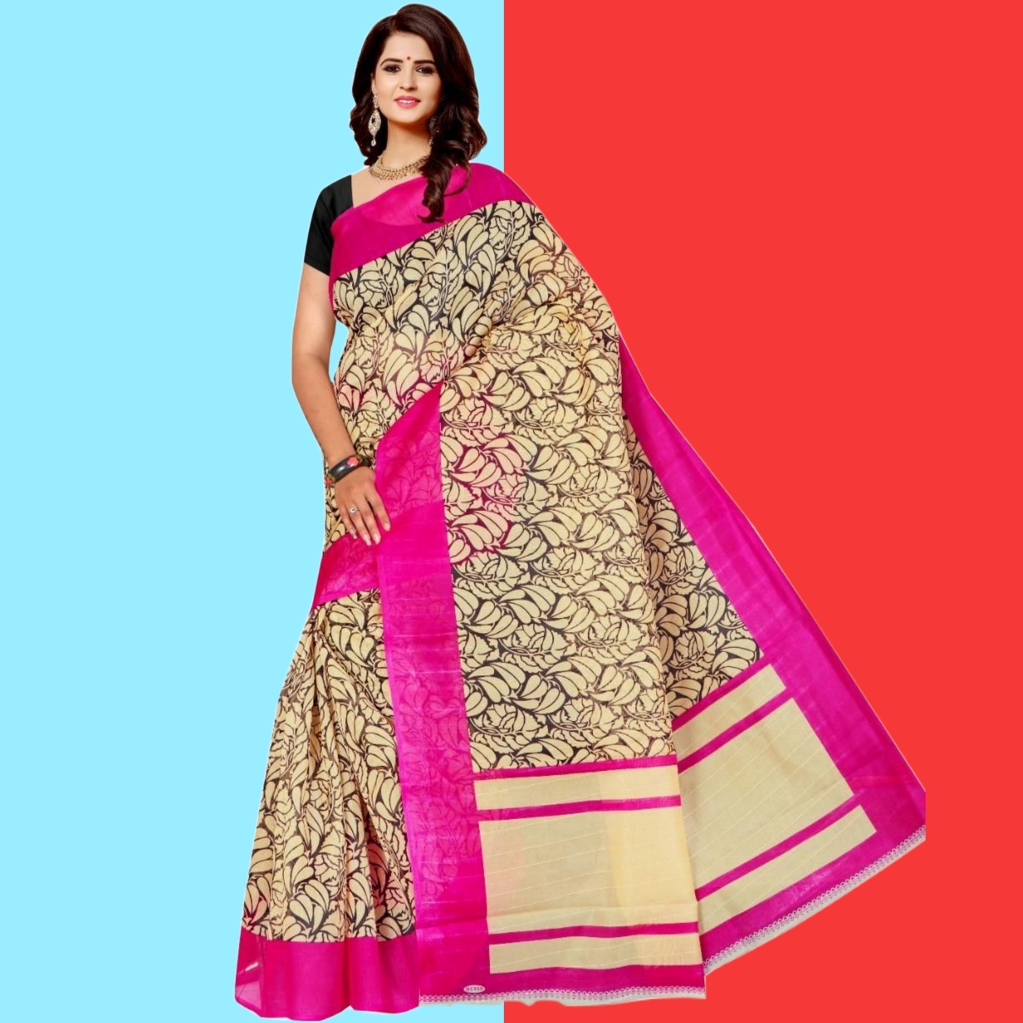 Stunning Printed Art Silk Sarees (Code: C1690424)