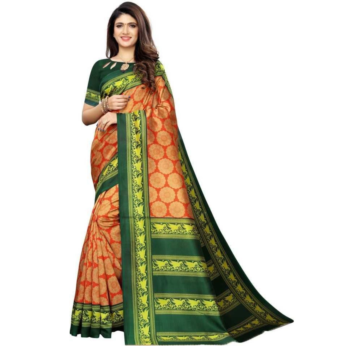 Adorable Printed Art Silk Saree (Code: C1436172)