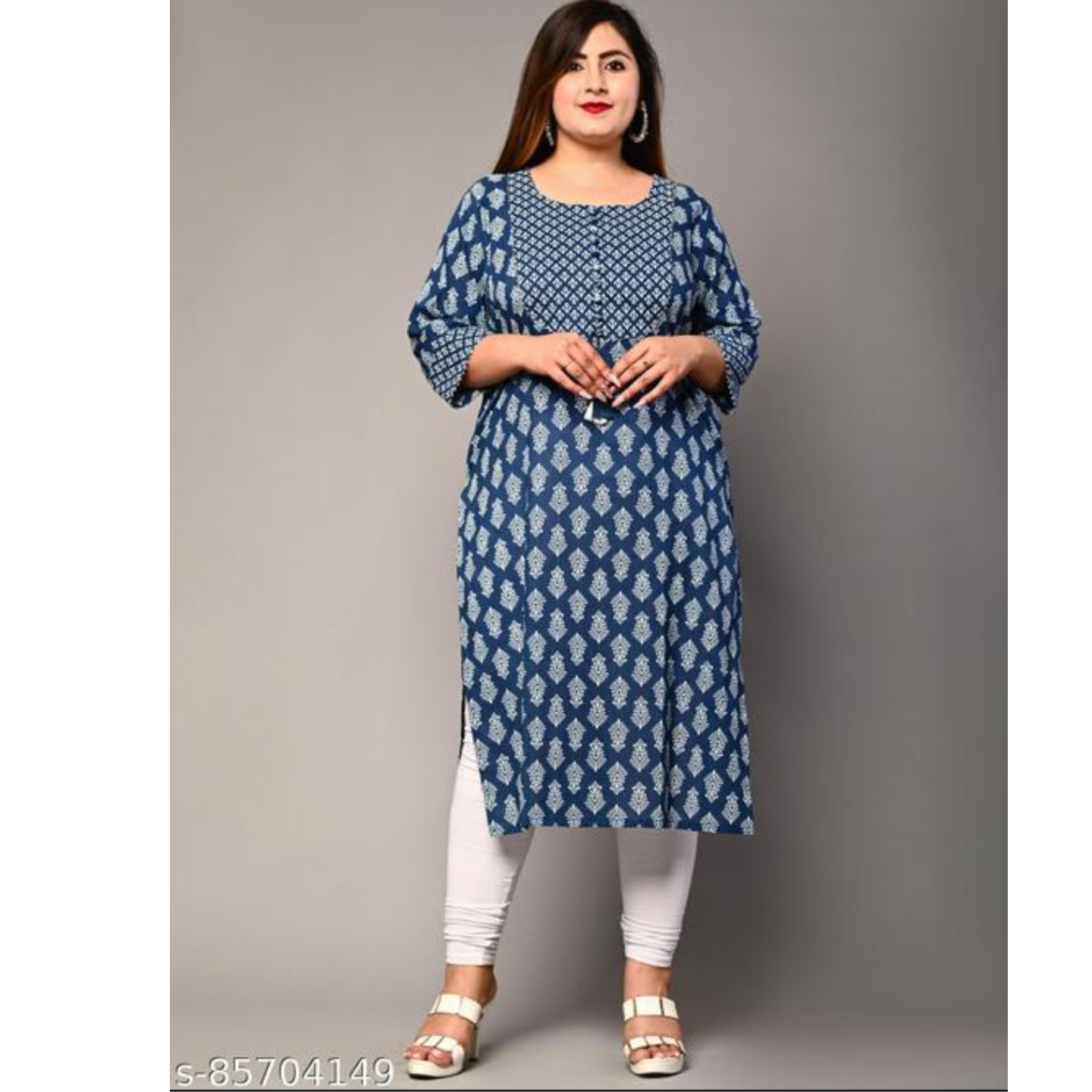 Swasti  Women Printed Pure Cotton Straight Kurti 85704149