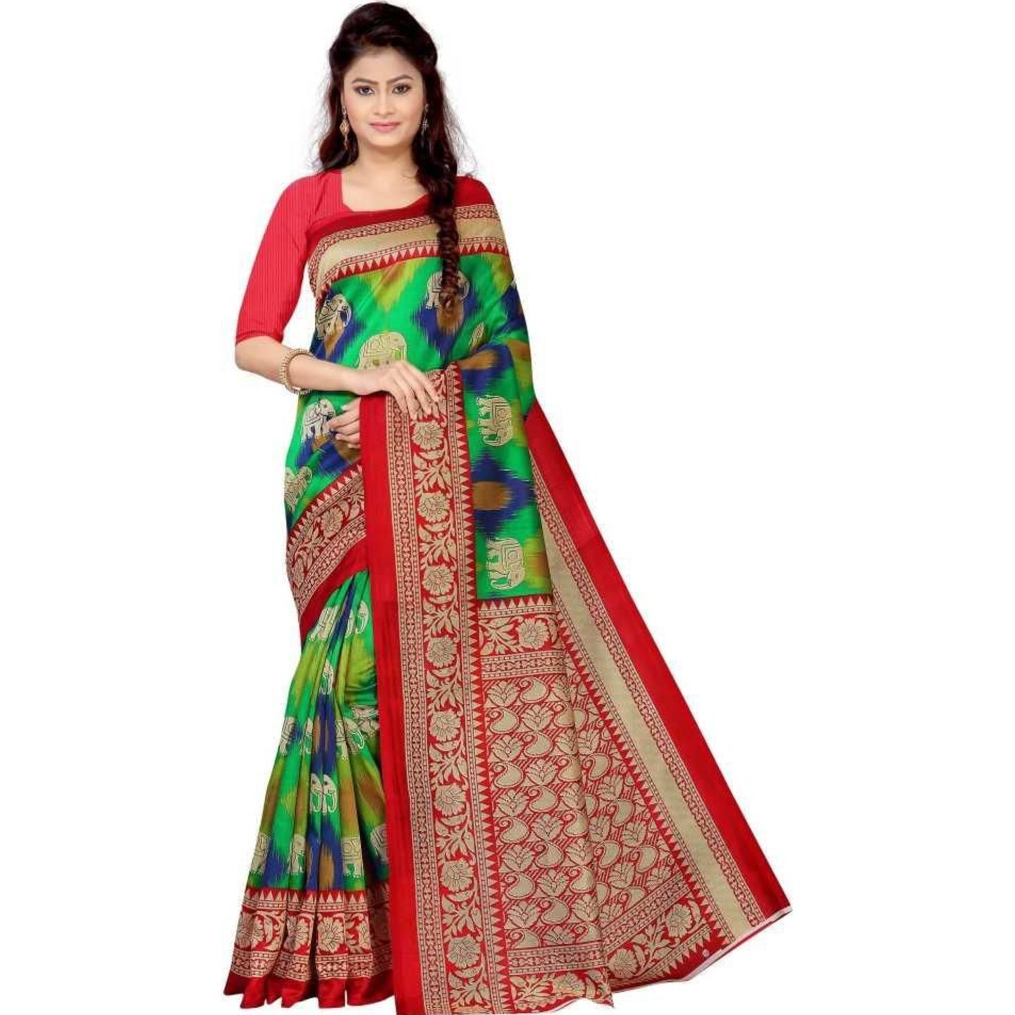 Pretty Mysore Silk Printed Saree Code C1133507