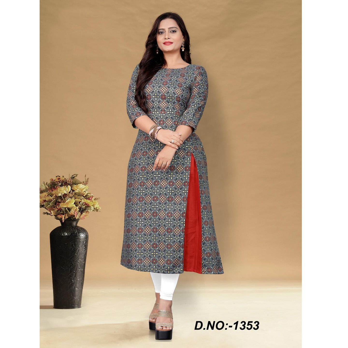 Latest Cotton Printed Kurti Code C2350656