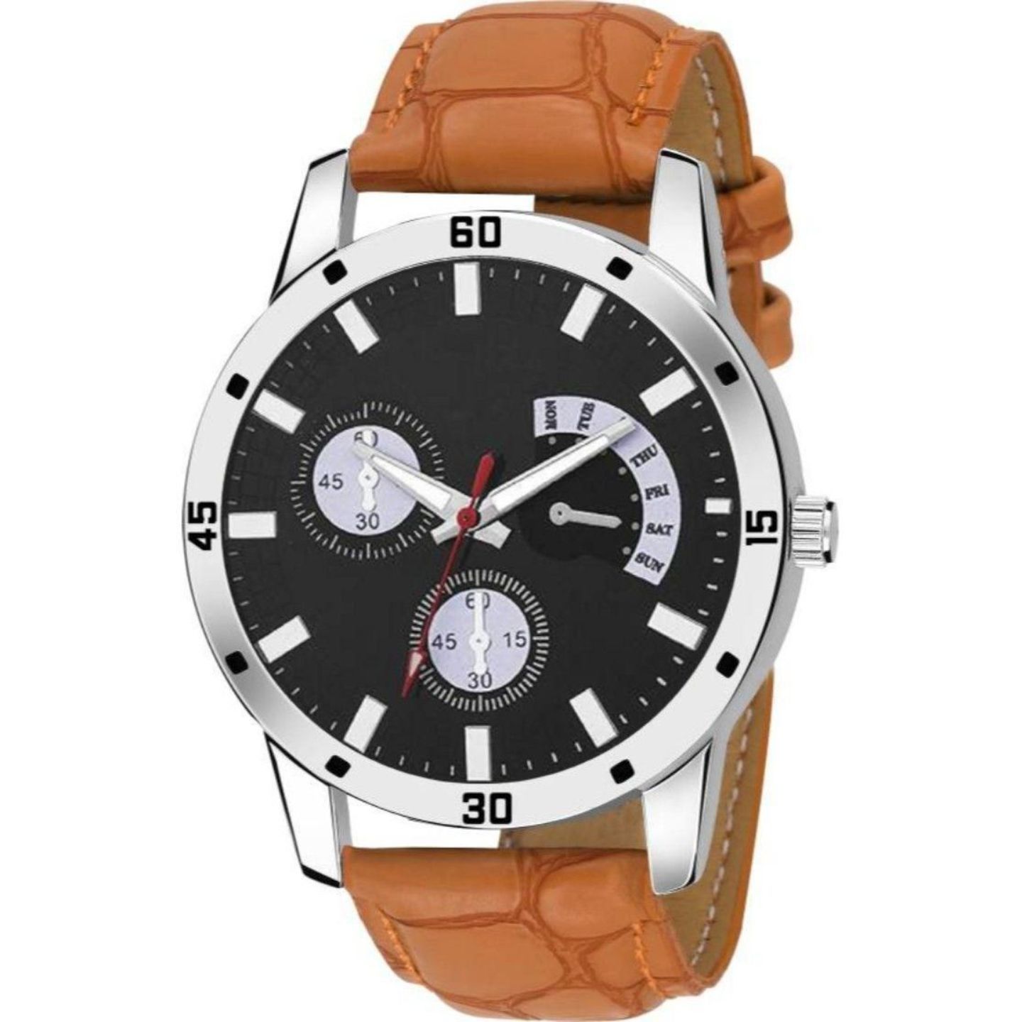 Men's Leather Analog Watch (Code: C1322464)