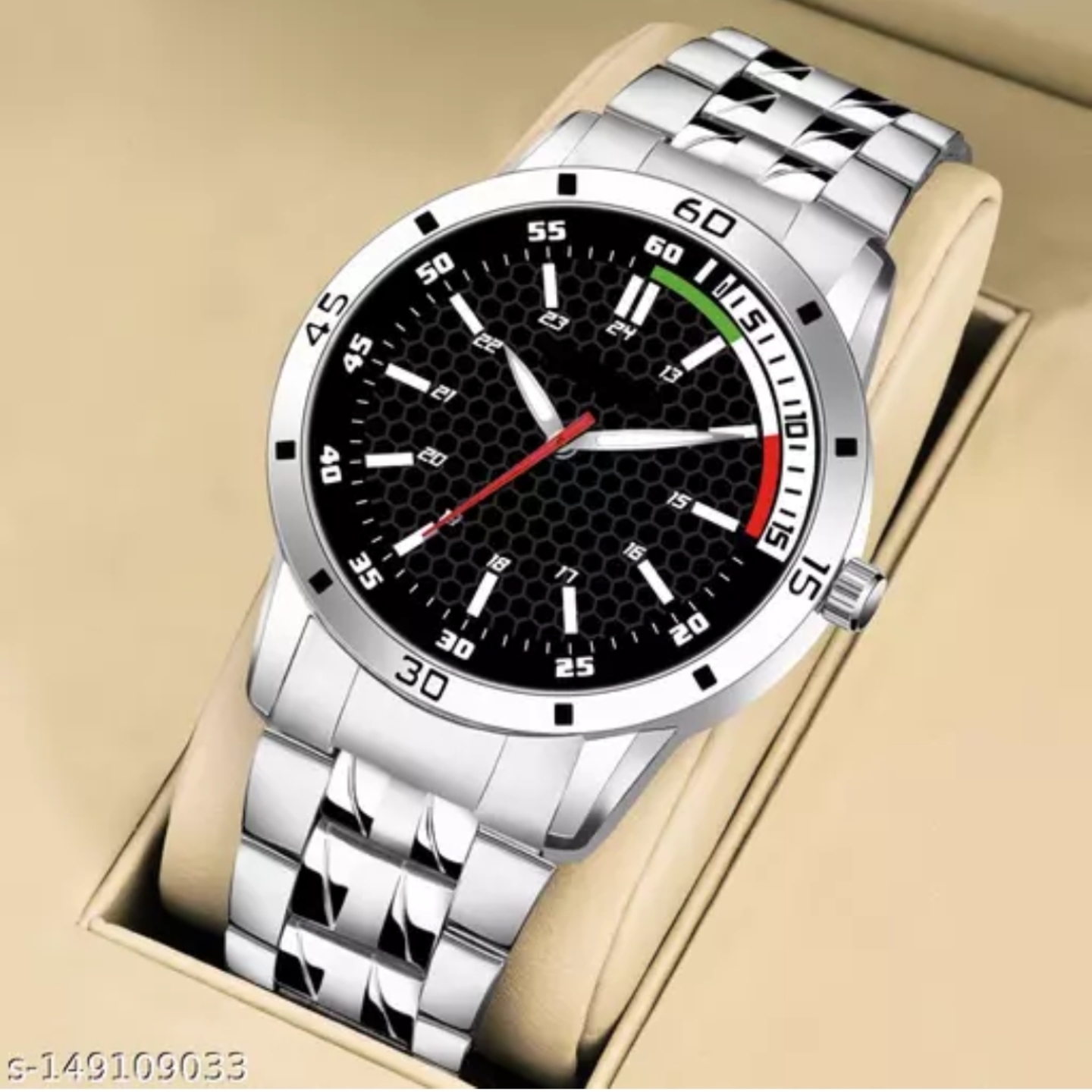Classy Men Silver Stainless Steel Analog Watch