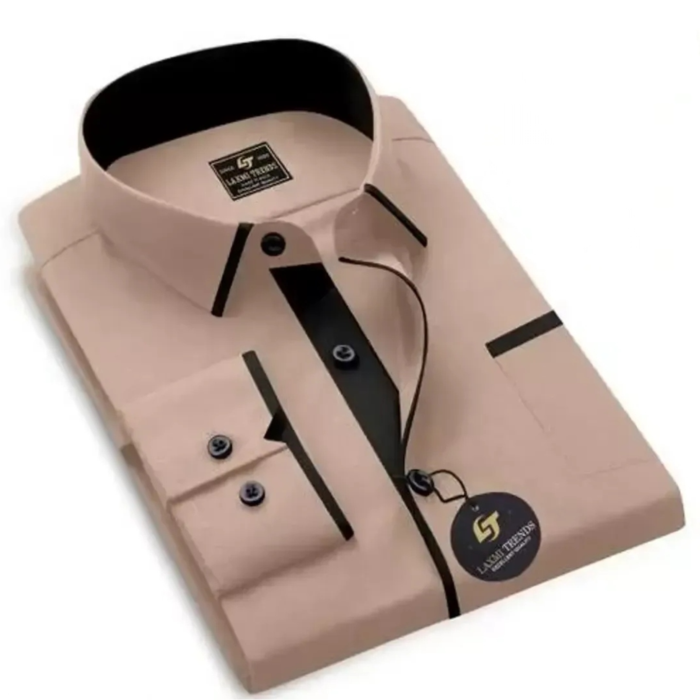 Comfortable Coffee Cotton Shirt For Men 16927675