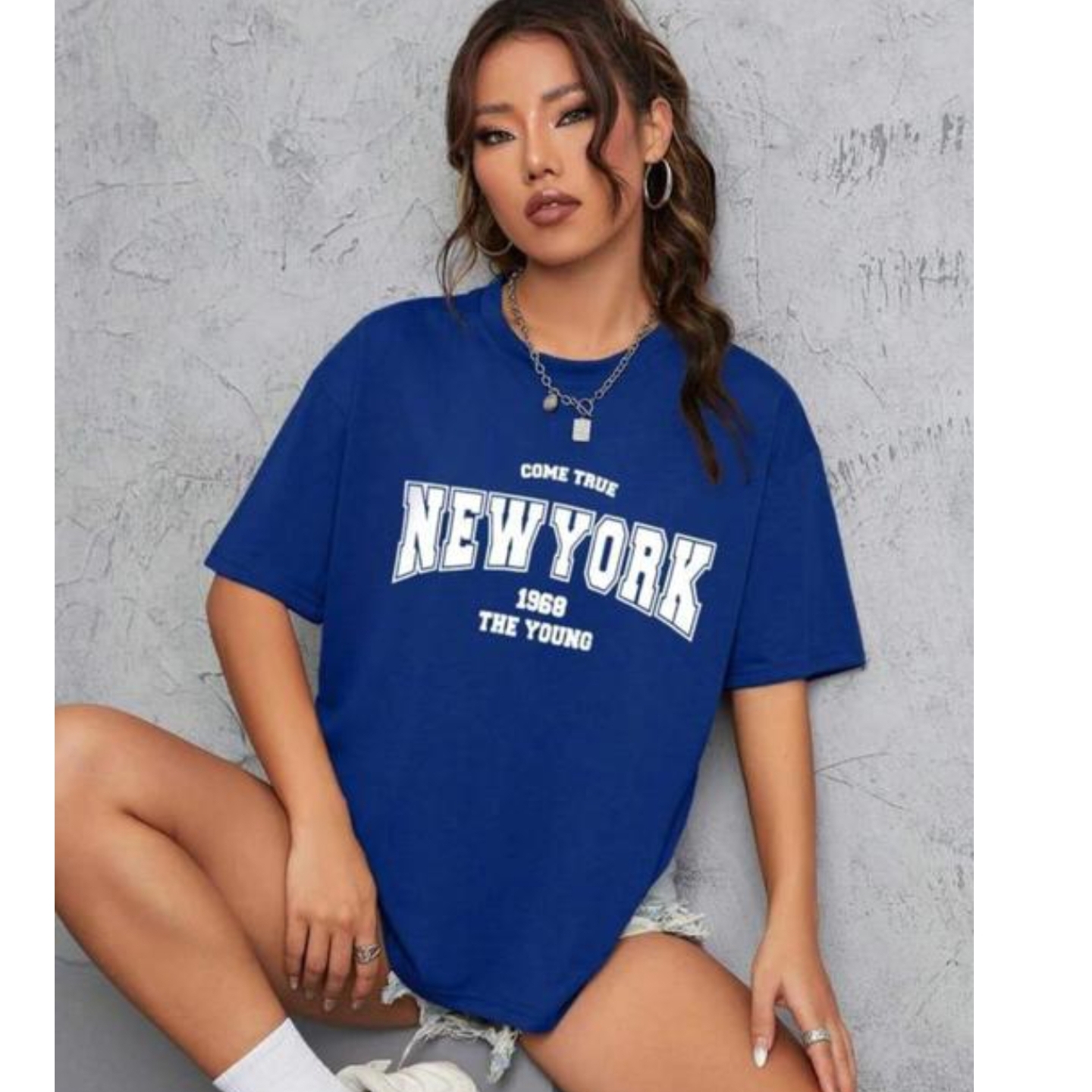 TRENDY OVERSIZE LOOSE FIT LONG T-SHIRT  276638559