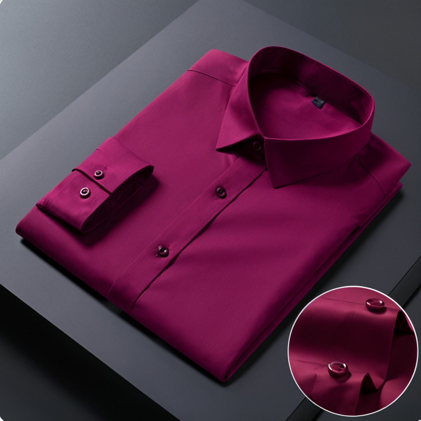 Mens Solid Cotton Formal Shirt Pack of 1 2395050