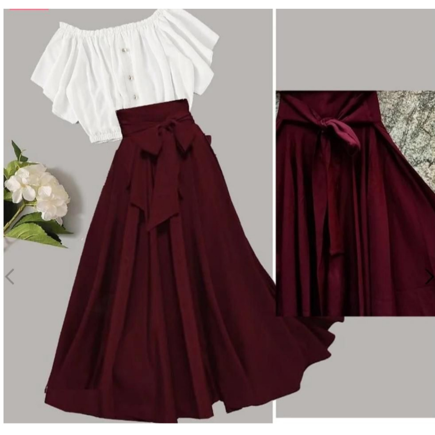 Verve Studio Crepe Solid Top & Bottom Set (Code: C1562012)