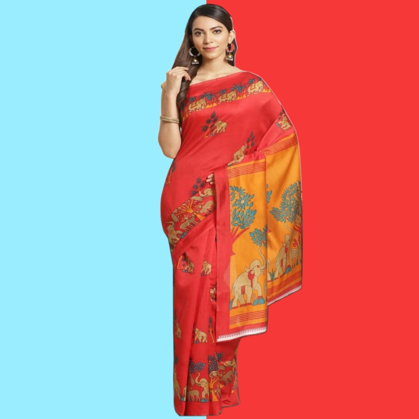 Delicate Printed Art Silk Sarees (Code: C1690700)