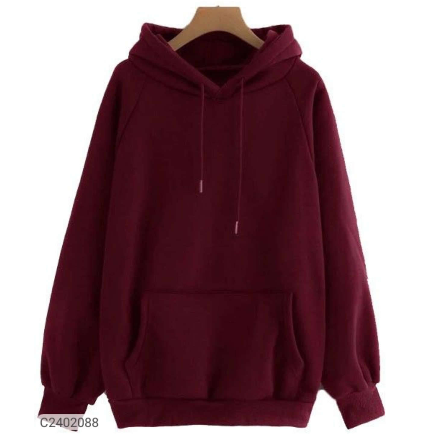 Mens Solid Fleece Hoodies 2402088