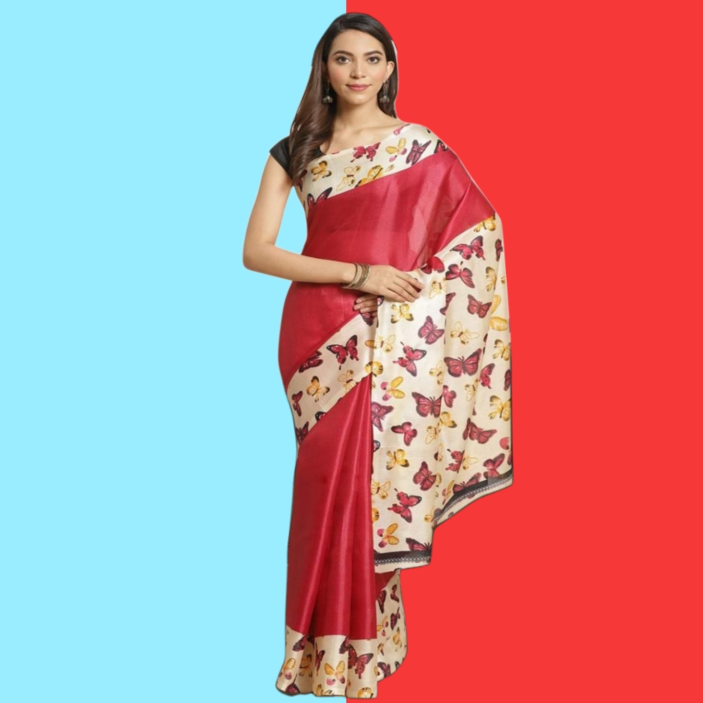 Delicate Printed Art Silk Sarees Code C1690706