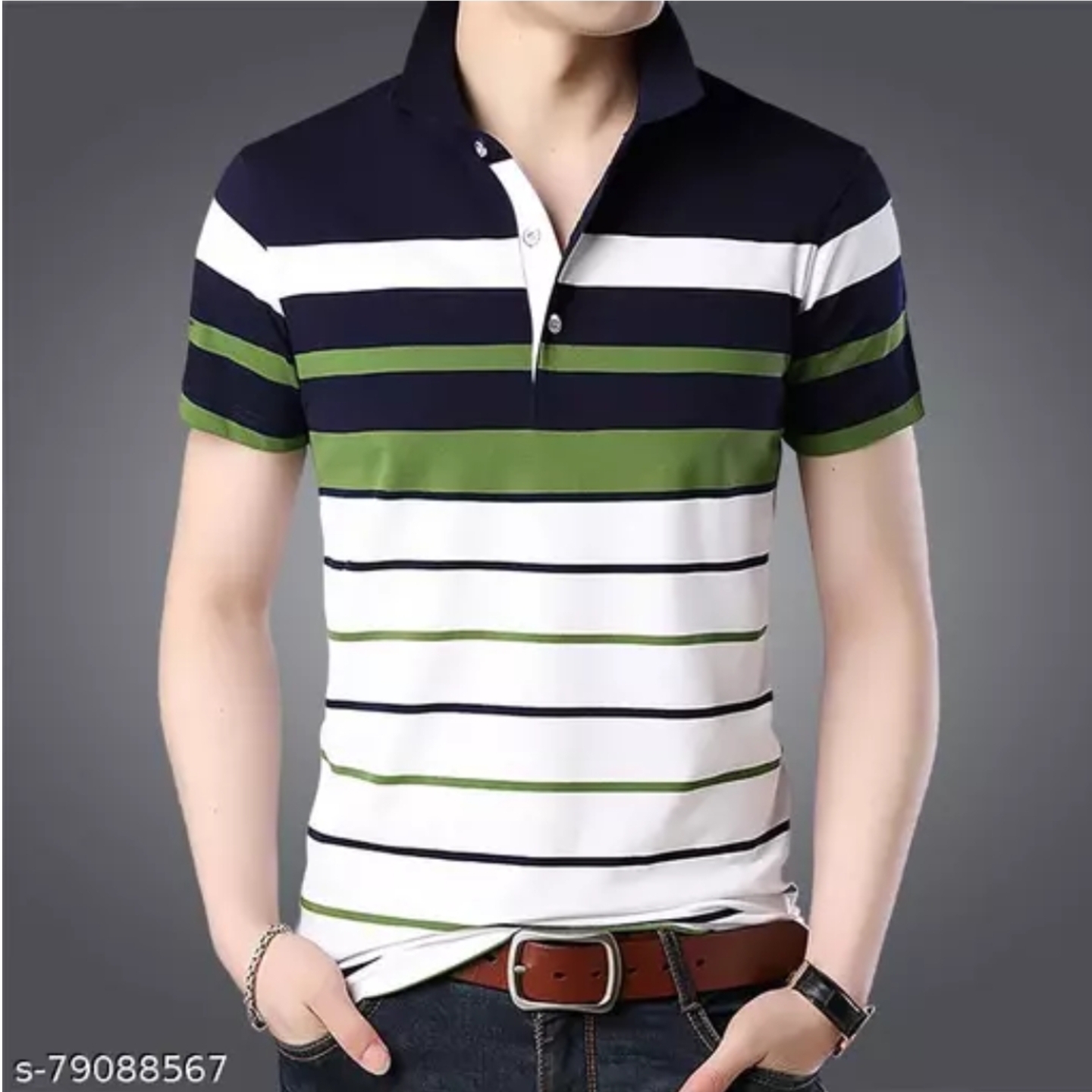 Eyebogler Mens Printed Polo Multicolor Tshirts s-79088567