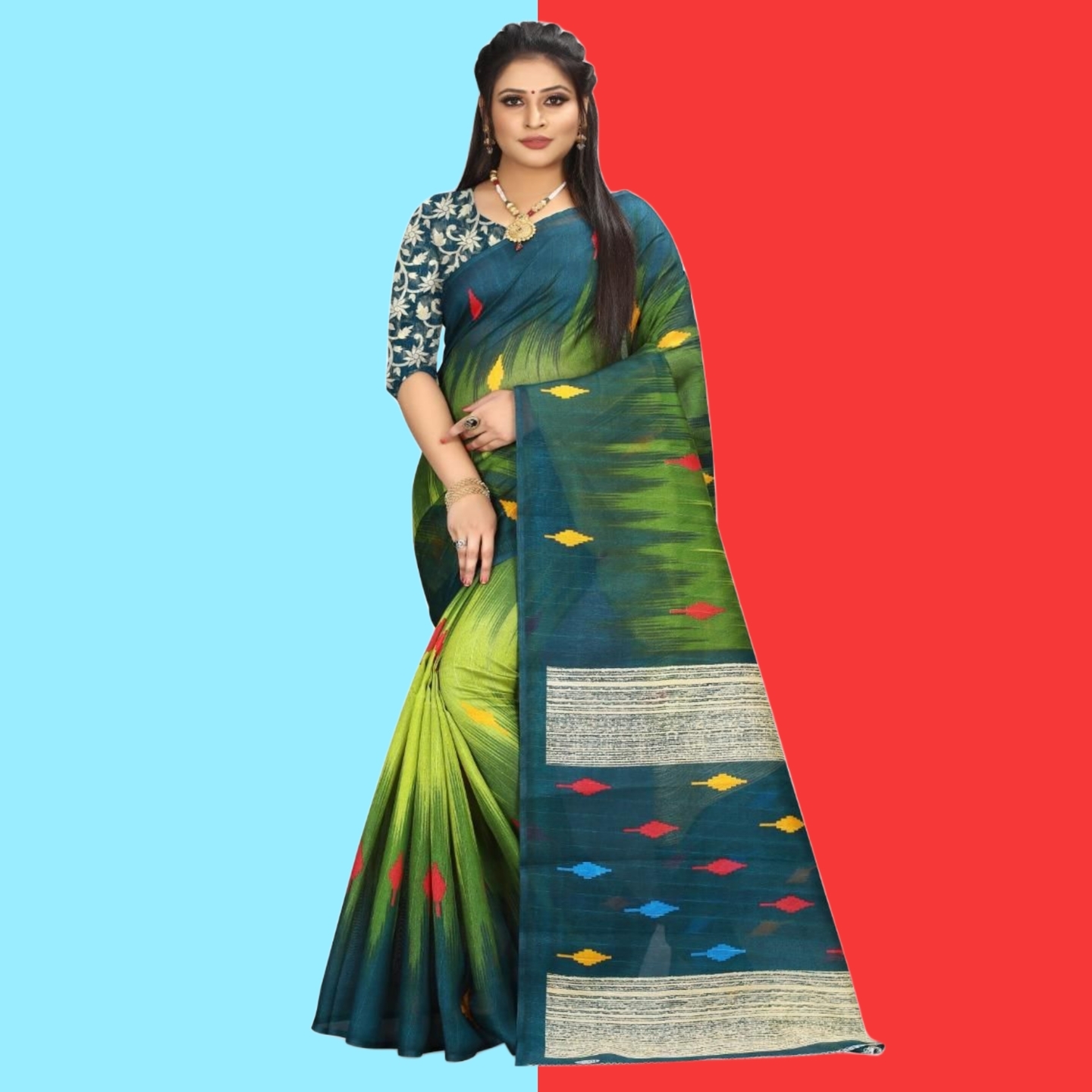 Delicate Mysore Silk Saree With Printed Work (Code: C1238337)