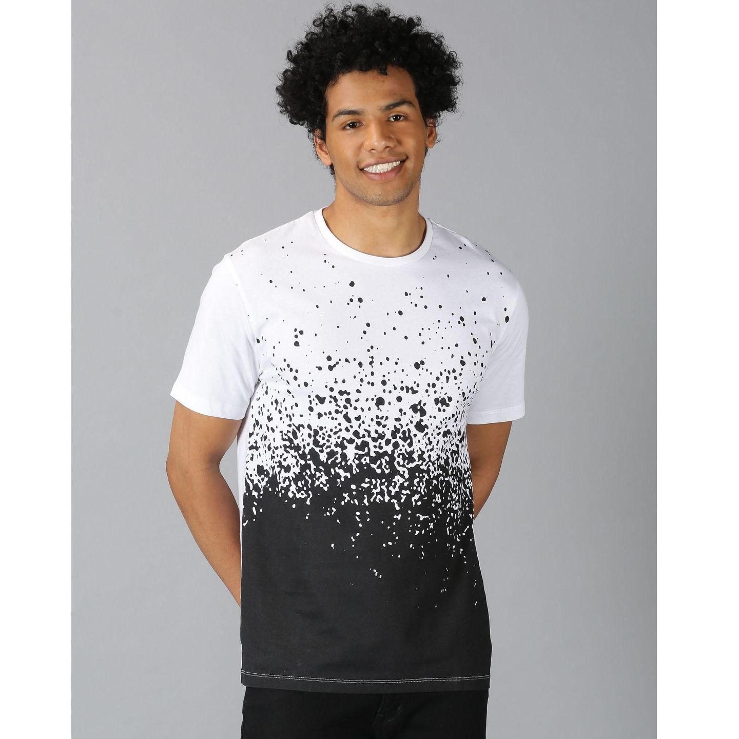 UrGear Cotton Printed Half Sleeves Mens Round Neck T-Shirt (Code: C1984014)