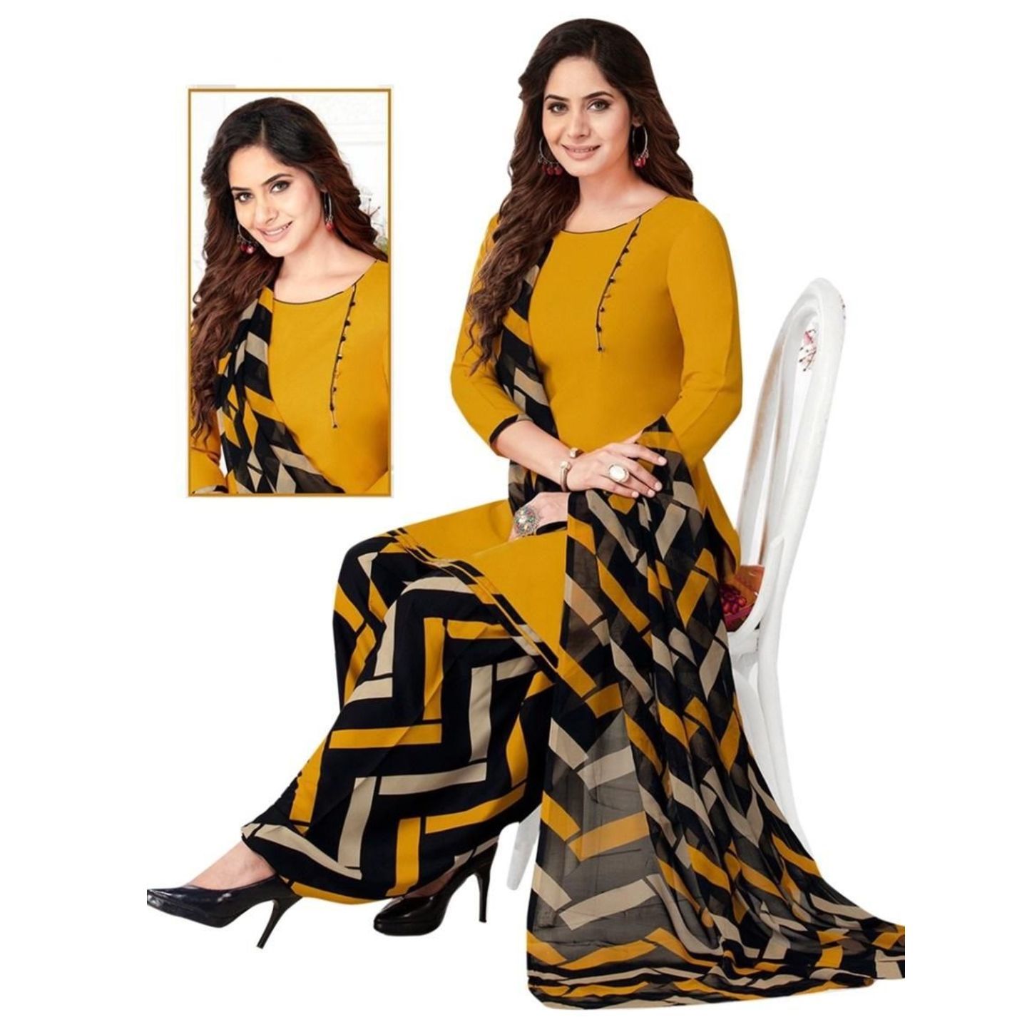 Special Printed Cotton Dress Material /Suit (Code: C2017934)