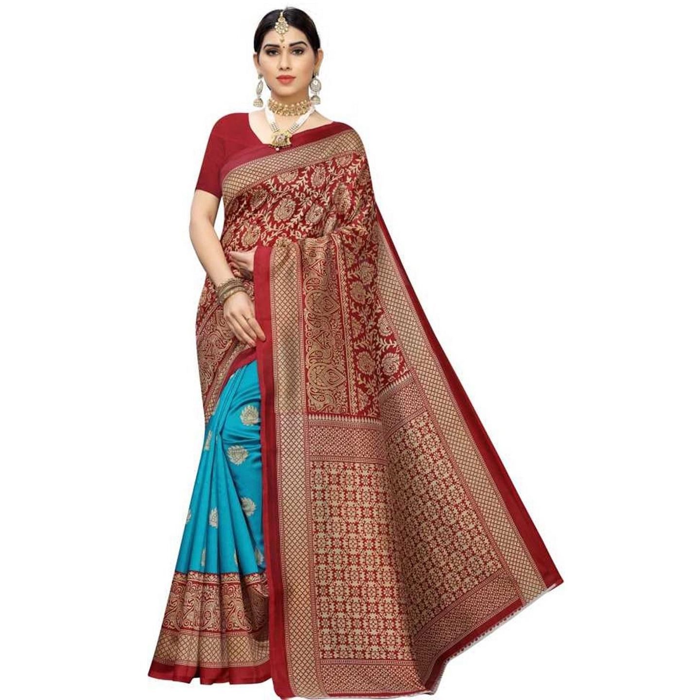 Latest Printed Mysore Silk Sarees (Code: C1570863)