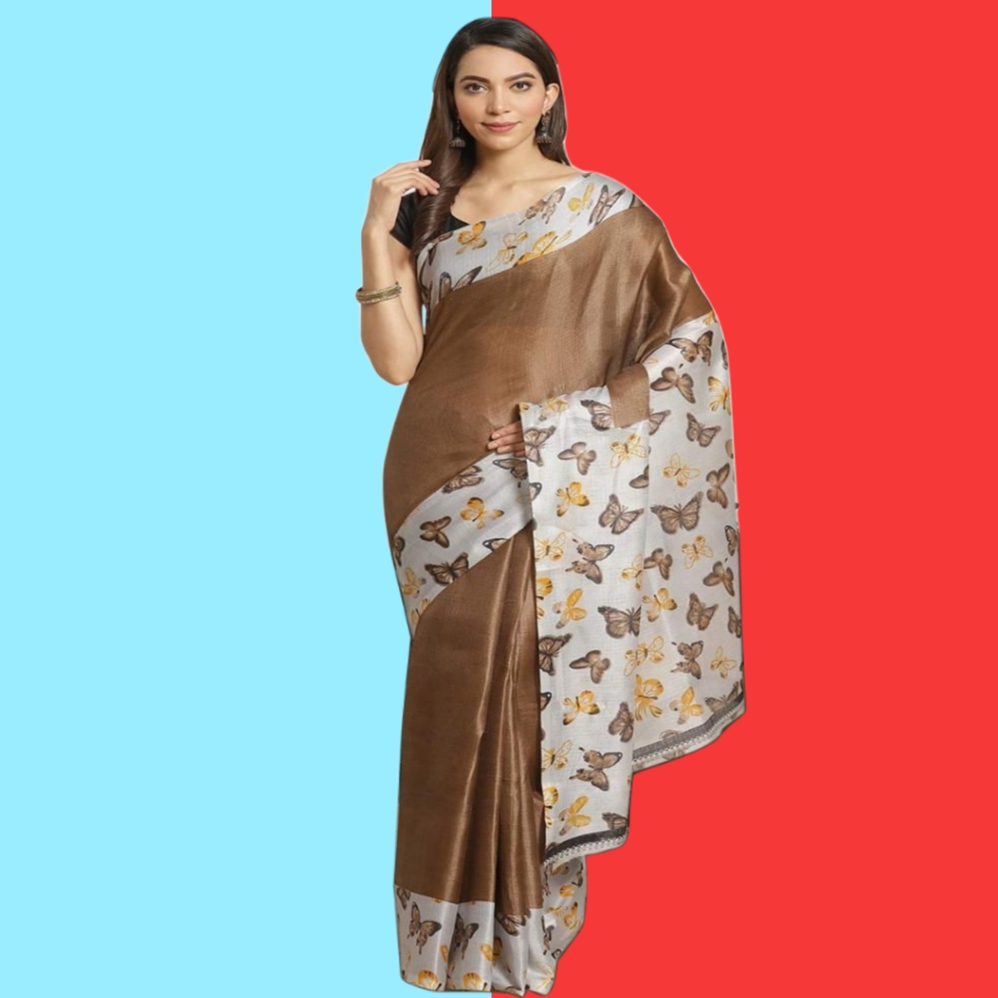 Delicate Printed Art Silk Sarees (Code: C1690698)