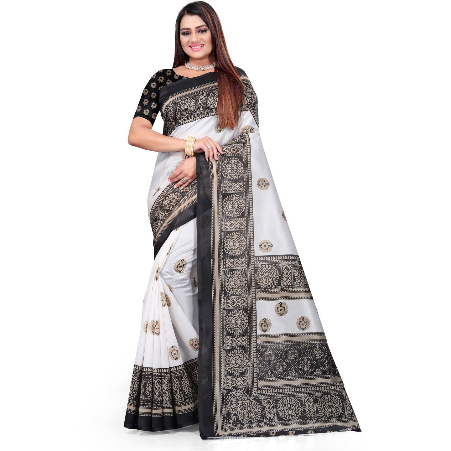 Special Printed Art Silk Saree (Code: C2299956)