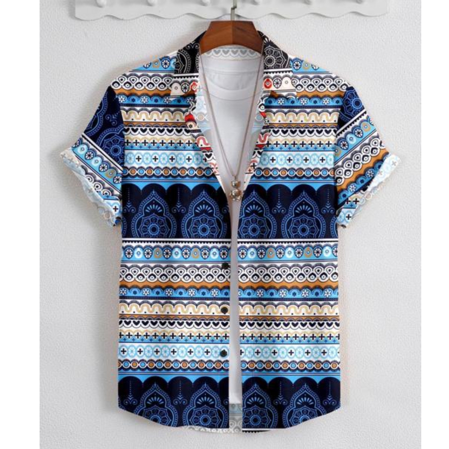 Mens Stylish Shirt Ethnic Motif Pattern Exclusive Print Design  G-375031721